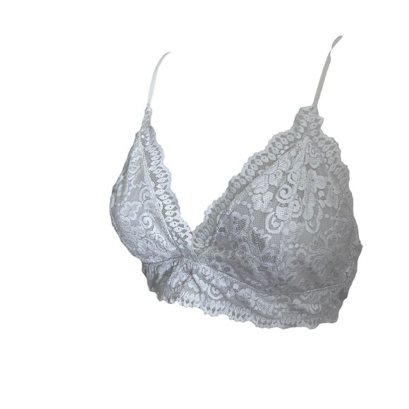 Talula Large Renfrew Bralette White Lace Triangle Aritzia Lounge - Picture 4 of 5